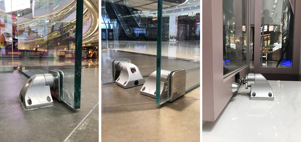 玻璃門電磁門吸安裝案例 玻璃門電磁門吸安裝案例
