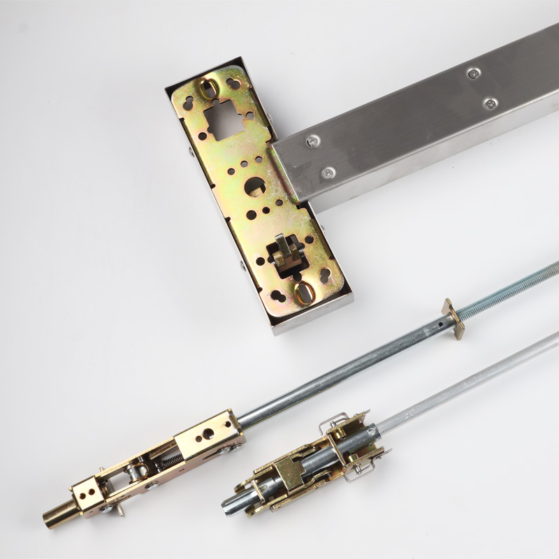 隱藏式逃生門鎖 暗藏推桿鎖天地桿內(nèi)置 304不銹鋼 金捍力